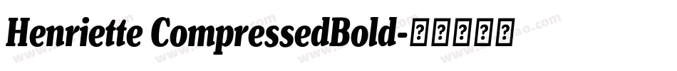 Henriette CompressedBold字体转换